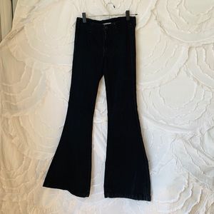 free people flare black jeans!